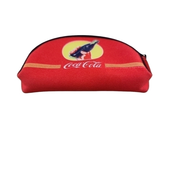 𝅺rare Official Coca Cola Plush Zippered Coin Purse Pouch Carry All Case - Picture 4 of 5